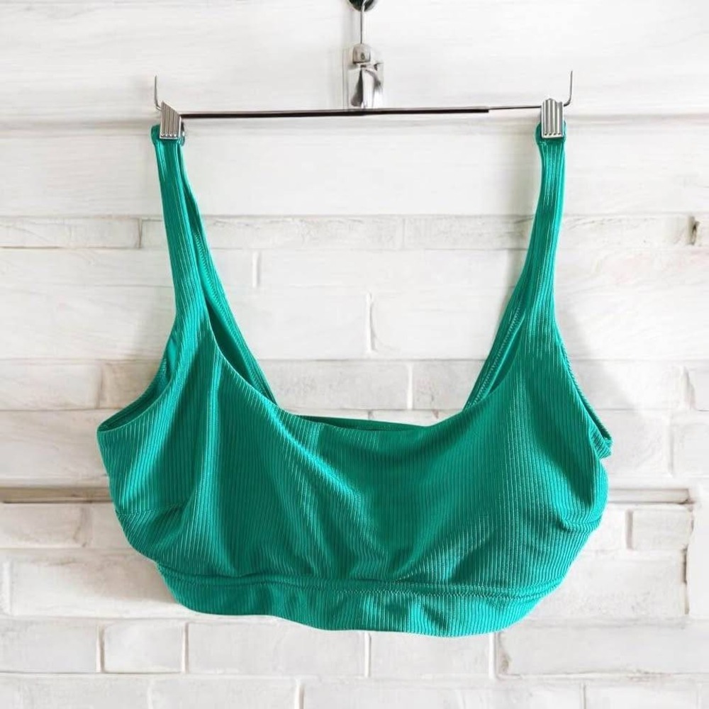 Women's‎ Plus Size Kelly Green NWT Aerie Stretch Ribbed Bikini Swim Top-Size XXL